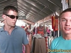 Twink Public Homosexual Fucking on the Flea Market