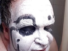 Me as Clown meets squirting dildo for first time