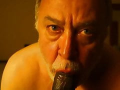 Bearded old man sucking verbal black guy's dick (1)