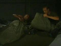 Army guys release some steam by engaging in wild anal sex