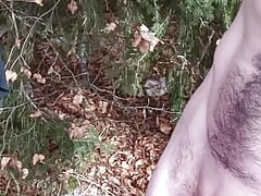 Walking in my pants in the forest, then taking my pants off and to walk naked and then masturbate - naked walker