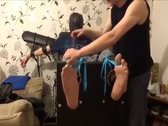bondage tickle and hooded