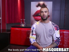 Calving is ripped inked hunk who jerks off his massive cock