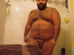 HANDSOME YOUNG BEAR IN SHOWER