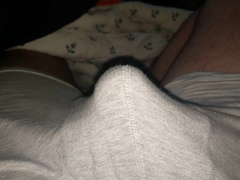 Precumming all over myself in sofa