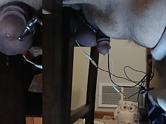 2 hour precum shower with huge cum at end. Estim is amazing!