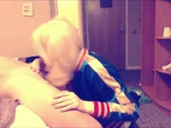 SS Harley Quinn crossdresser, sucks cock and balls part 1 3