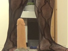 Middle-aged, getting off, chubby