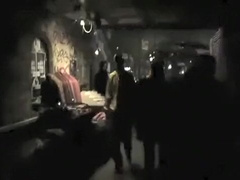 Hot lads in ultimate tram blowjob