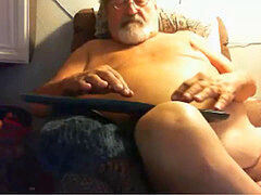 granddad stroke on web cam