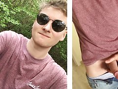 Cute twink playing with his dick