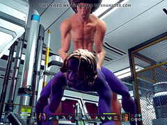 Black twink bareback, 60 fps, bj