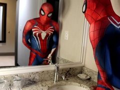 Spiderman Insomniac Motel Fap off and Spunk