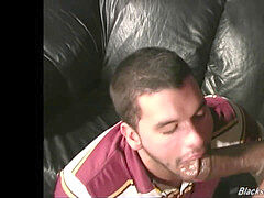 Bearded bulky dude gets nailed by black men