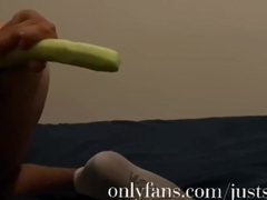 I pummeled my rump with a french cucumber on my roommate’s sofa