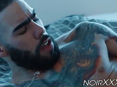 BBC hunk has 69 rimming and anal sex with bearded Latin gay