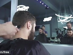 Barber shop fucking session with Morgan Blake Ethan Chase