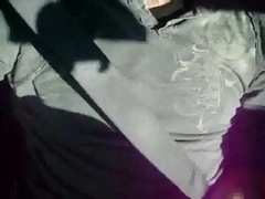 Two guys jerk in car