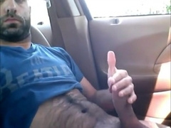 Pajote de barbudo peludo en el coche 5