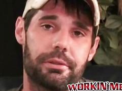 Ined amateur fondles his balls and jers off until he cums