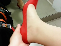 Red Suede Pumps Teaser