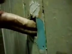 Gloryhole straight cock sucking