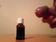 Amateur solo handjob and cumshot on a bad medicine, jerking off a huge load of cum from a big cock