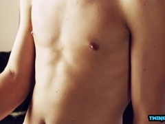 Big-dicked stud fucks a small-titted youngster & cums on her face