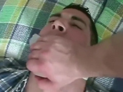 CG Tied up Vinny gets gagged with dirty socks and gets his feet tickled.