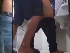 Straight guy jerking off in public toilet So I fucked him