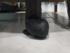 Spreading my butt past it's thresholds with a XXL 16 inch faux-cock.