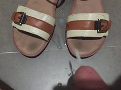 Neighbour's hot girl sandals fucking and wank