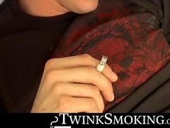 Sexy Hoyt Jaeger smokes and fucks himself with a buttplug