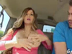 nasty salami railing inside a car