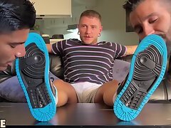 Colt Spence gets incredible foot & cock service by Nicks Charms and Apollo Fates