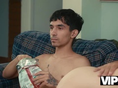 Hot Brunette Teen Abby Margarita Can't Decide Between Two Huge Cocks - Hardcore European Sex on Couch