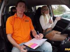 Fake Driving School - Blond Hair Babe Learner With Perfect Juggs 1 - Amaris