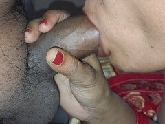 Newlywed Indian wife deepthroats and gets hardcore pounded by her husband