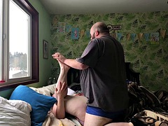 Hubby takes on me and we fuck for a while
