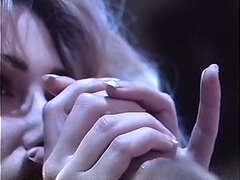 Grosser arsch, Grosse titten, Blondine, Blasen, Braunhaarige, Lesbisch, Flotter dreier, Vintage