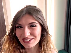 Model tries porn with huge facial