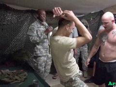 unexperienced military soiree goes gay lovemaking