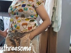 Enthousiasteling, Aziatisch, Bedriegen, Stel, Sperma, Vies praten, Logement, Stiefmoeder