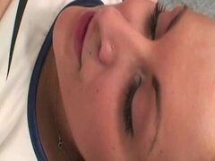 Hot German fitness trainer fucks petite teen with big natural tits in gym