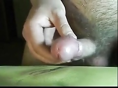 Loud moaning messy cumshot - hard cock and balls