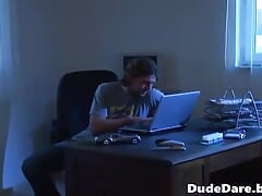 Horny workmates fucking passionately in the office