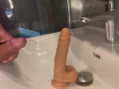 Mischievous masturbate off guideline with sloppy chat and urinate