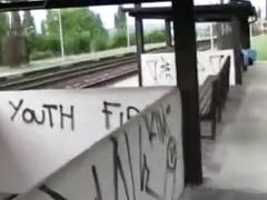 Convincing a stranger to fuck in an abandoned train station