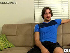 wonderful faggot guy has an solo interview and masturbates