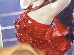 Apink Hayoung Cum On Her Sexy Armpits with this Red Dress